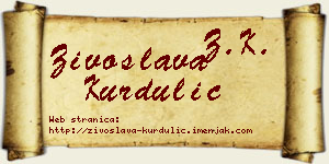 Živoslava Kurdulić vizit kartica
